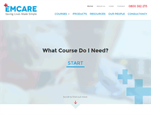 Tablet Screenshot of emcare.co.nz